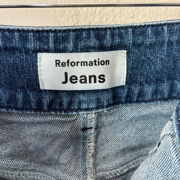 Reformation Kayo High & Skinny Jeans Stretch Denim Erie Wash Belted Womens Sz 23 - Picture 5 of 8